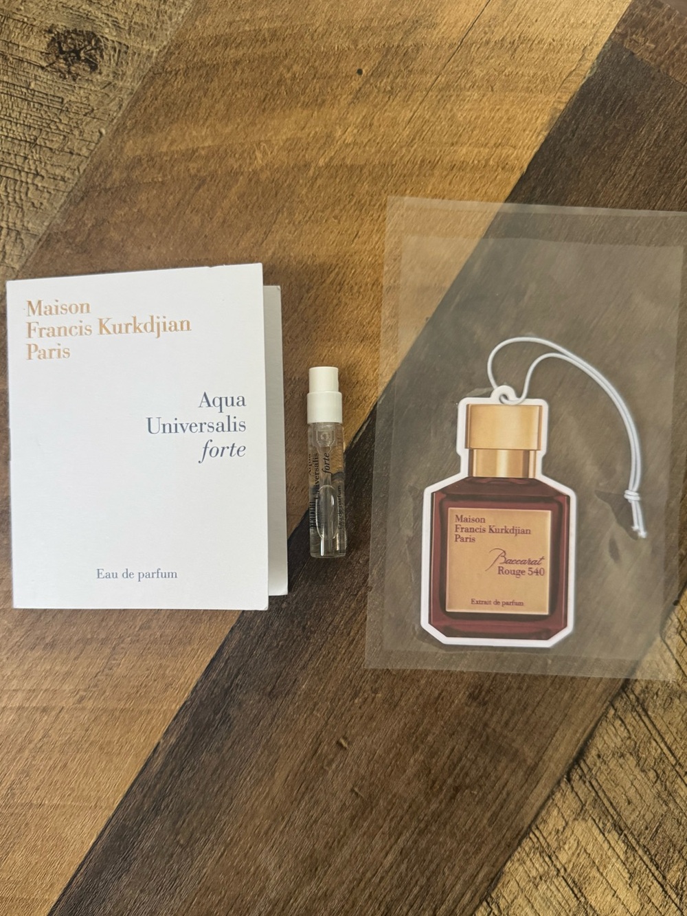 Maison Francis Kurkdjian Aqua Universalis Forte Sample & Air Freshie